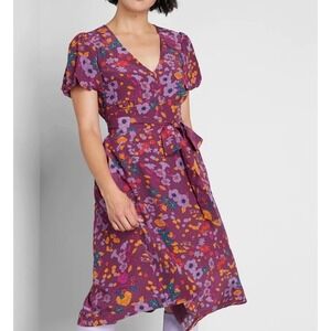 Modcloth Floral Plus Size Dress 2X  ModCloth The Sweetest Occasion A-Line Dress